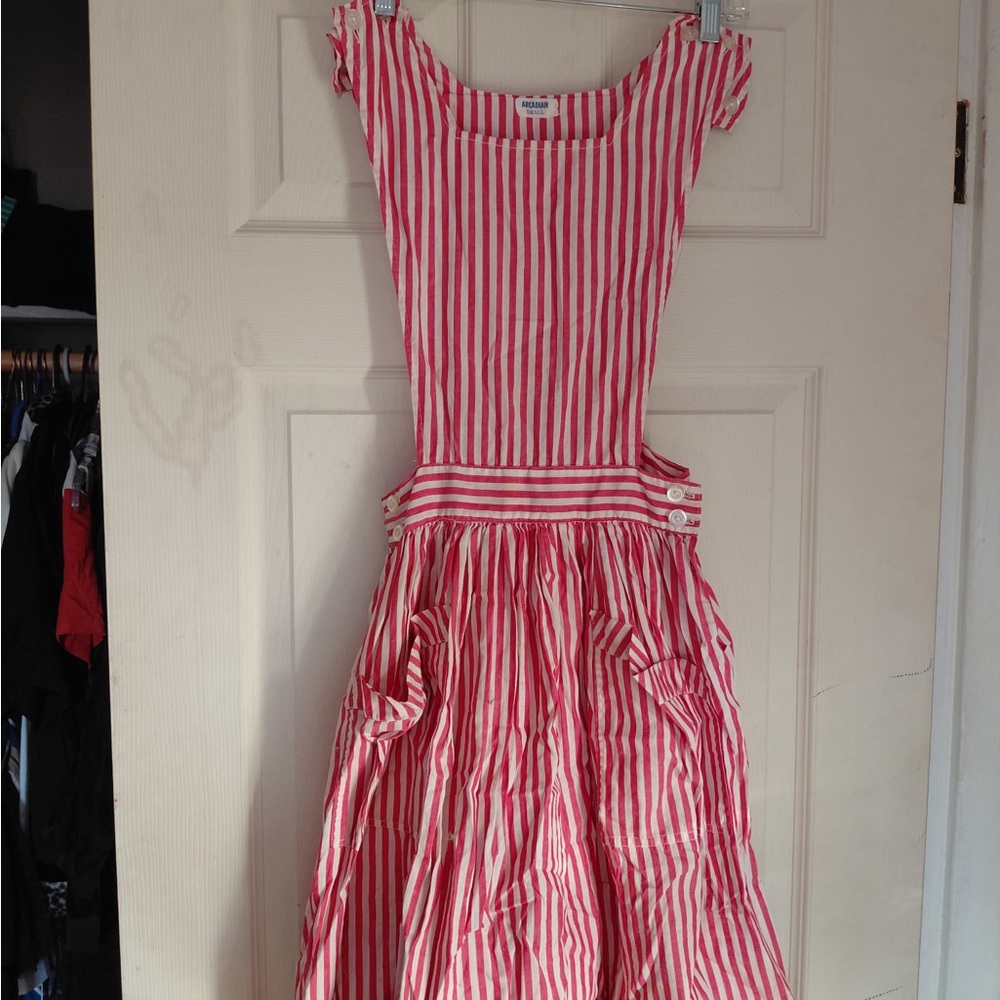 Striped Pink overall dress